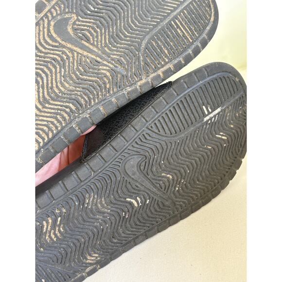 Nike Mens Benassi JDI Slides 8 Black Slides Slip On Beach Travel - Picture 5 of 5